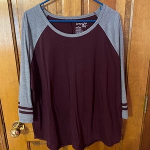 Maroon Baseball Tee